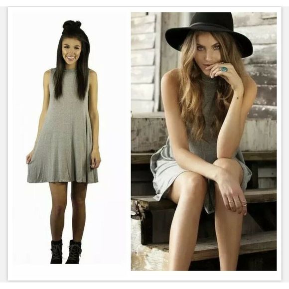 Elan Striped Black White Tank Swing Dress M
